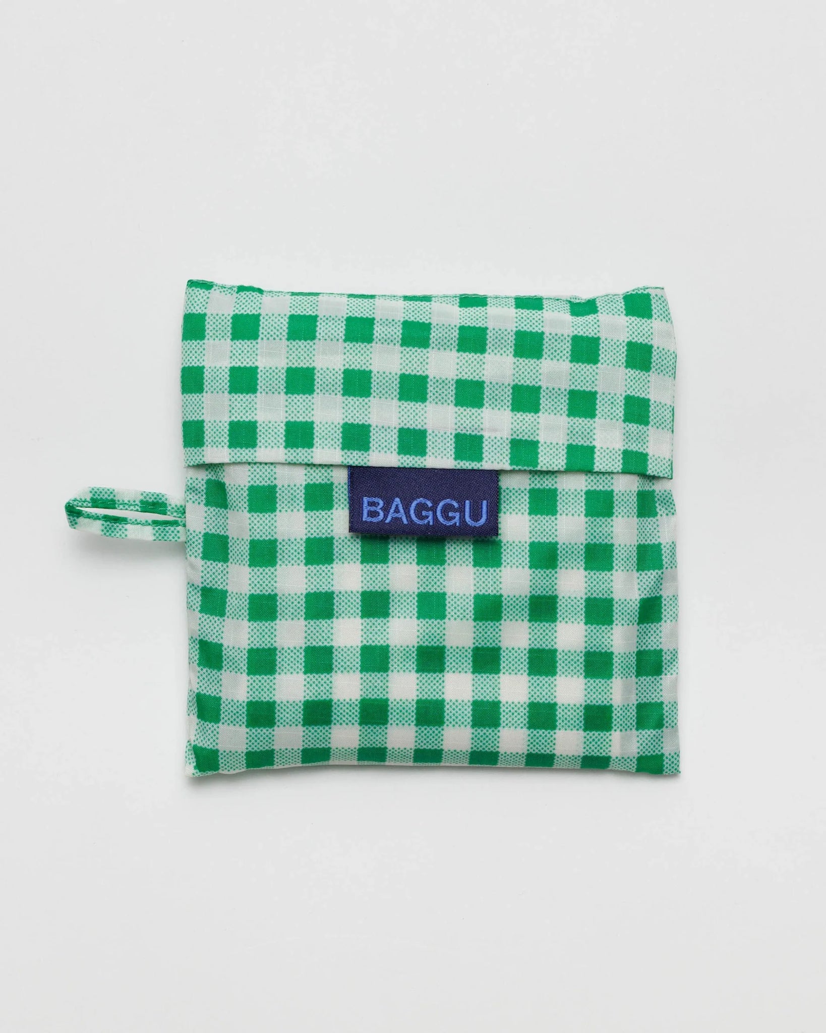 Green Gingham Recycled Standard Baggu Bag
