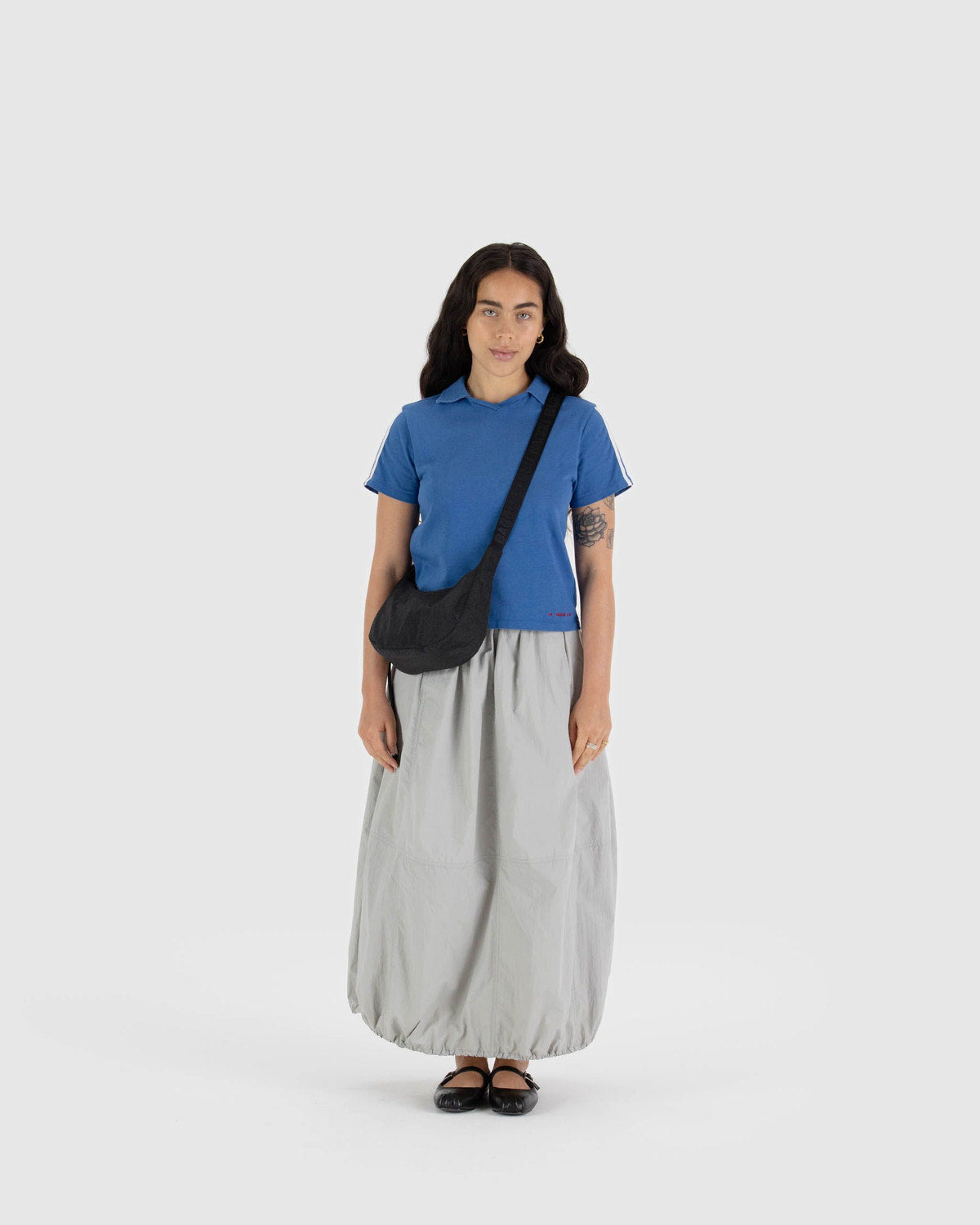 Bolso BAGGU Small Nylon Crescent Black