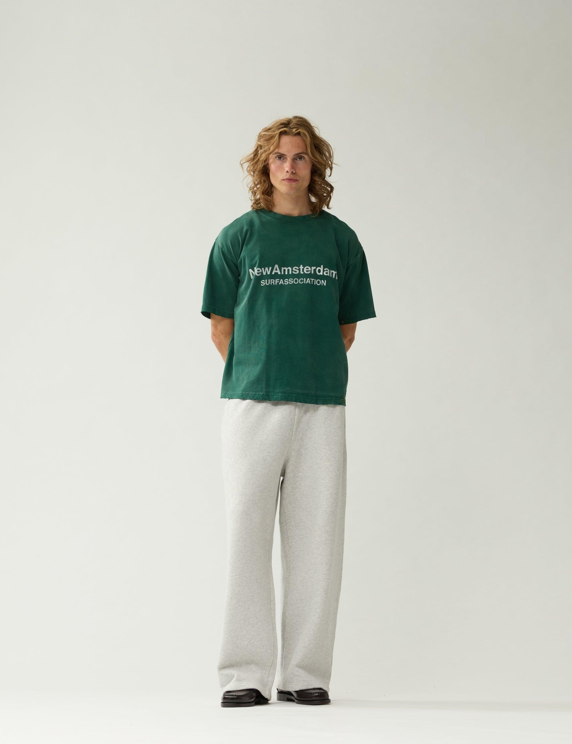 Camiseta NEW AMSTERDAM SURF ASSOCIATION Worked Logo Forest Green
