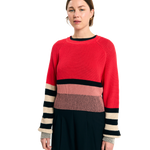 Jersey SUITE13LAB Nelas Stripes Red — vista principal, fotografía con modelo