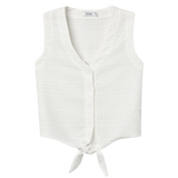 TIFFOSI Edda glänzendes weißes Top