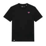 Camiseta El Típico Ocho Islas One Heart Negra - flat frontal