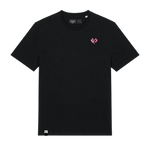 Camiseta El Típico de Tenerife Ocho Islas One Heart negra, vista frontal