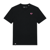 Camiseta El Típico de Tenerife Ocho Islas One Heart negra, vista frontal