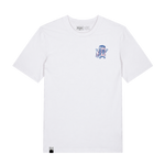Camiseta El Típico de Tenerife Sol Chuzo y Garimbita blanca, vista frontal