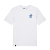 Camiseta El Típico de Tenerife Sol Chuzo y Garimbita blanca, vista frontal