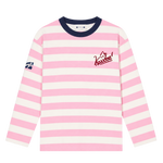 Camiseta On Vacation Elba Striped Longsleeve Pink flat transparente