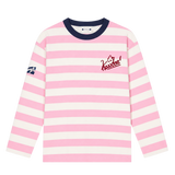 Camiseta On Vacation Elba Striped Longsleeve Pink flat transparente