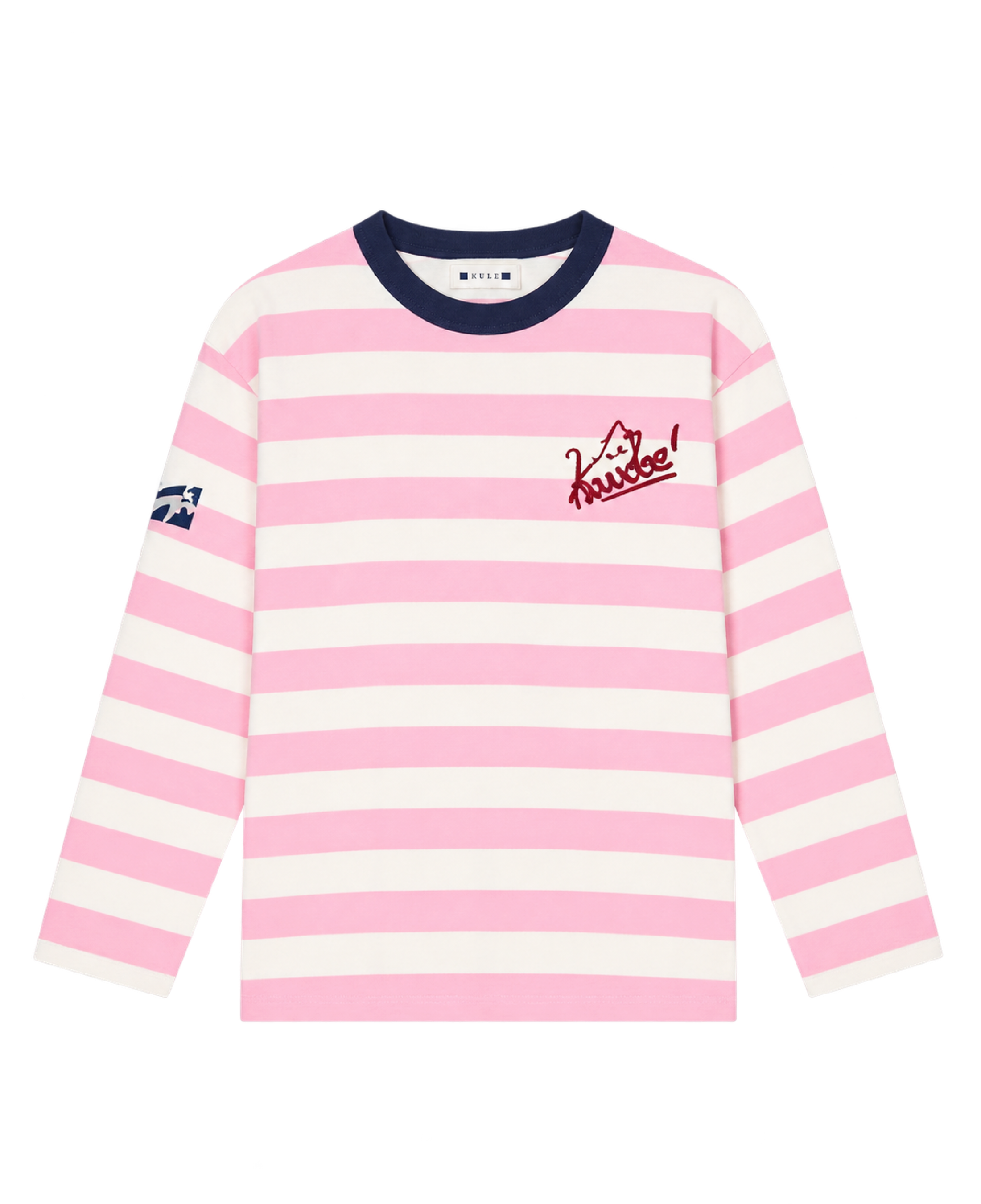 Camiseta On Vacation Elba Striped Longsleeve Pink flat transparente
