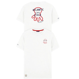 EL OCTOPUS T-Shirt mit Kontrast-Stickerei von Atlantic Lifestyle in reinem Weiß