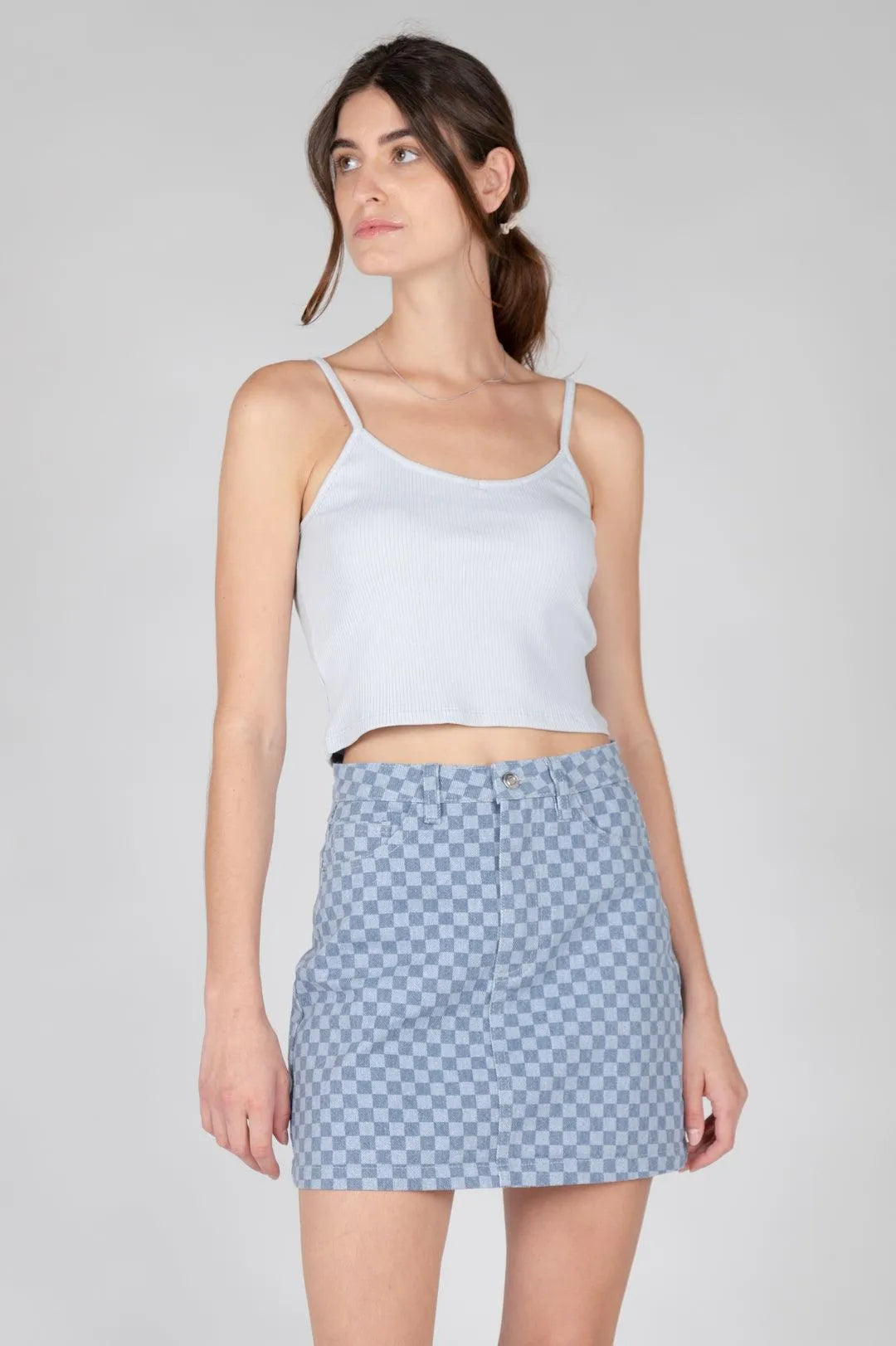 Falda 24colours Vaquera Estampada - ECRU