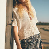 Falda ESE O ESE Cassis Estampado Paisley Navy