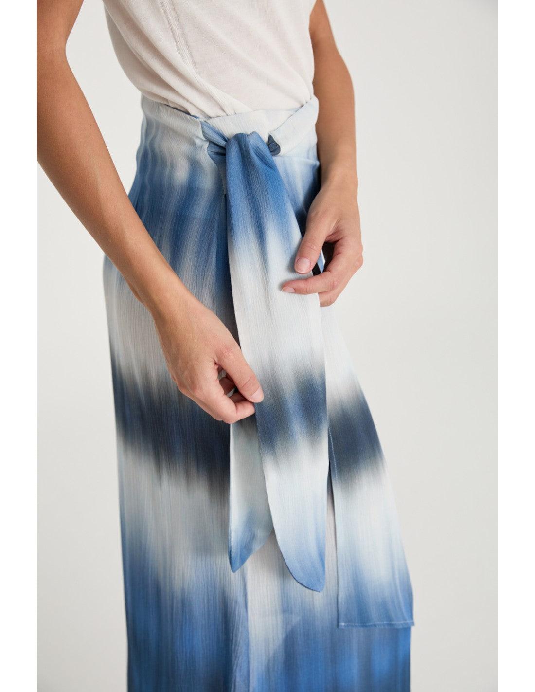 Falda Designers Society Fisac Tie Dye Azul - ECRU