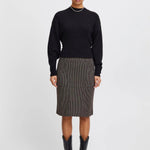 Falda ICHI Kate Structure Port Royale - ECRU