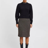 Falda ICHI Kate Structure Port Royale - ECRU