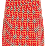 Falda King Louie Border Rowe Fiery Red - ECRU