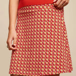 Falda King Louie Border Rowe Fiery Red - ECRU