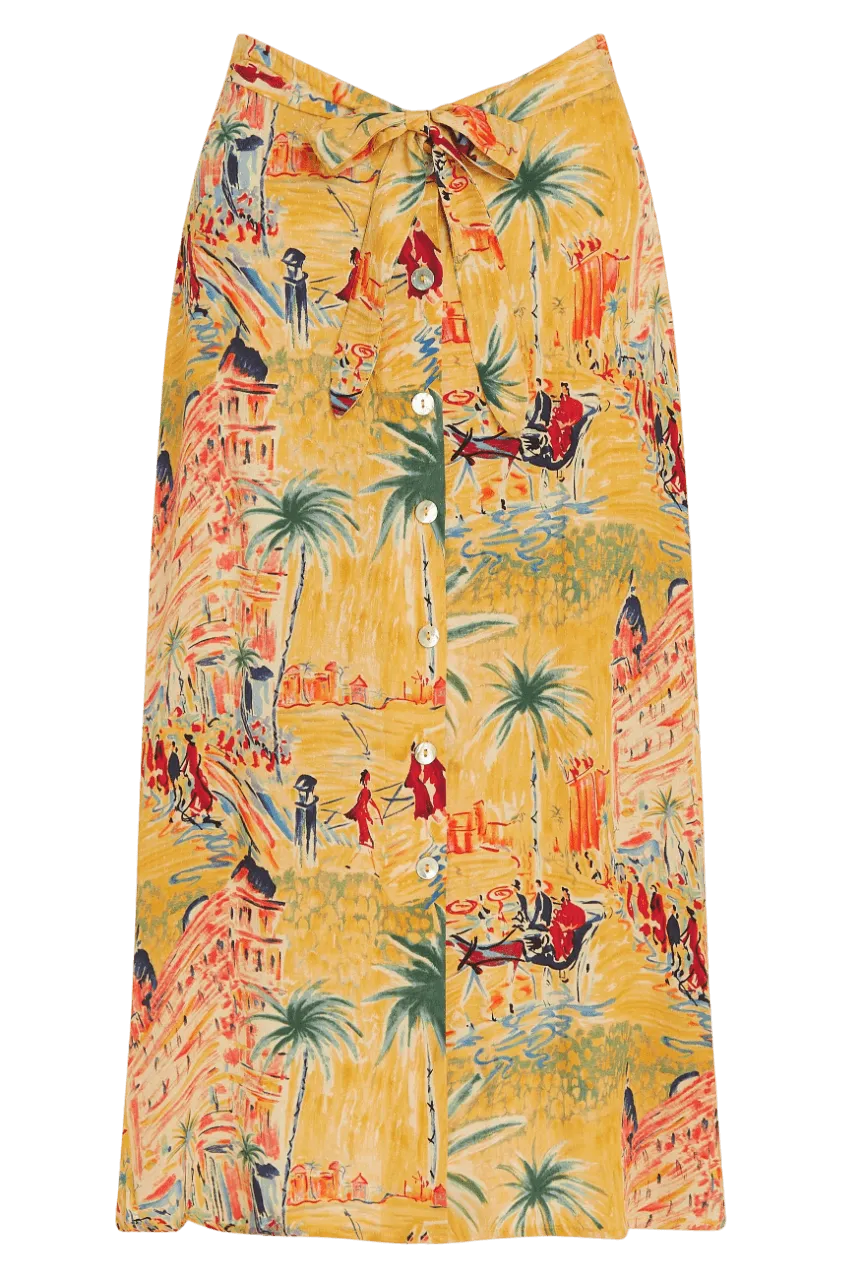 Falda King Louie Judy Serafini Tuscan Yellow - ECRU