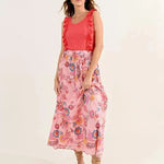 Falda Molly Bracken con Estampado y Pliegues - ECRU