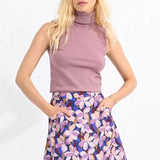 Falda Molly Bracken Corta con Estampado Floral - ECRU