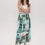 Falda Nümph Nugabriella Summer Green - ECRU