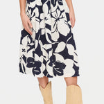 Falda Saint Tropez Ursula Night Sky Resort Floral - ECRU