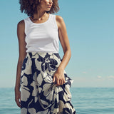 Falda Saint Tropez Ursula Night Sky Resort Floral - ECRU