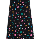 Falda Sugarhill Duska Jersey Black Paintbox Leopard - ECRU