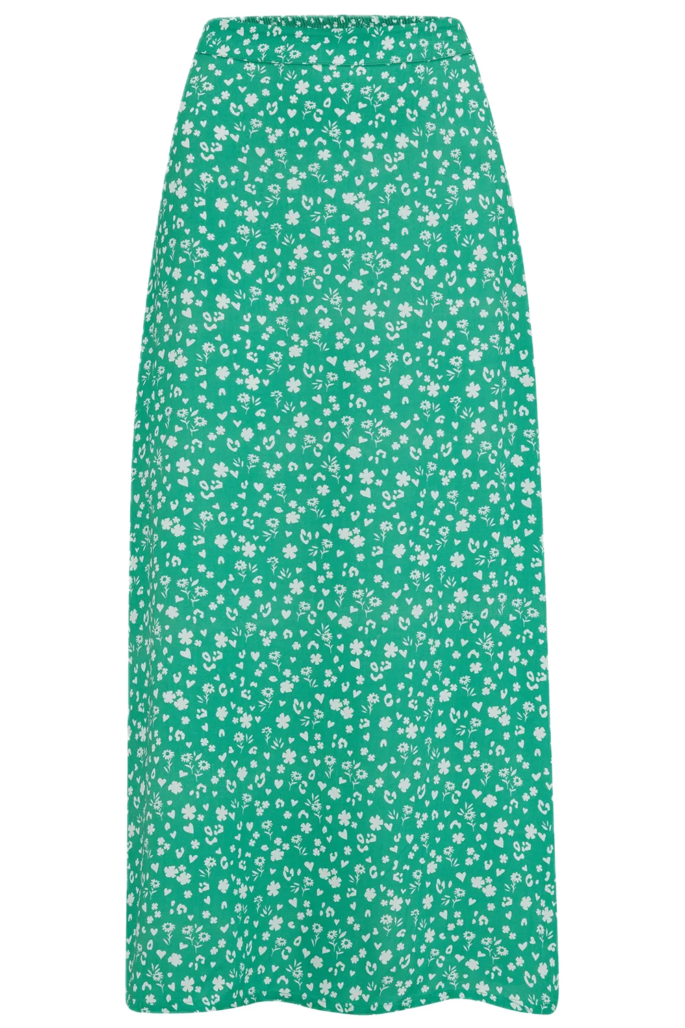 Falda Sugarhill Zora Green Scatter Print - ECRU