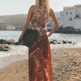 Falda ESE O ESE Volterra Burgundy Paisley