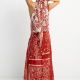 Falda ESE O ESE Volterra Burgundy Paisley