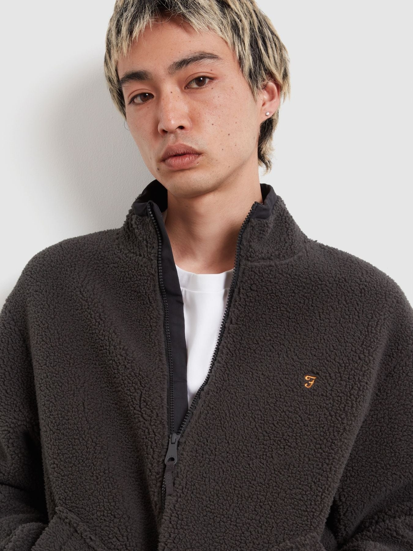 Chaqueta FARAH Cernan Washed Black, detalle