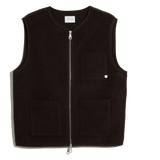 Chaleco FARAH Myles Dark Brown, flat frontal transparente 22x27
