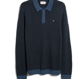 Polo de punto Farah Whitfield Prussian Blue - flat frontal