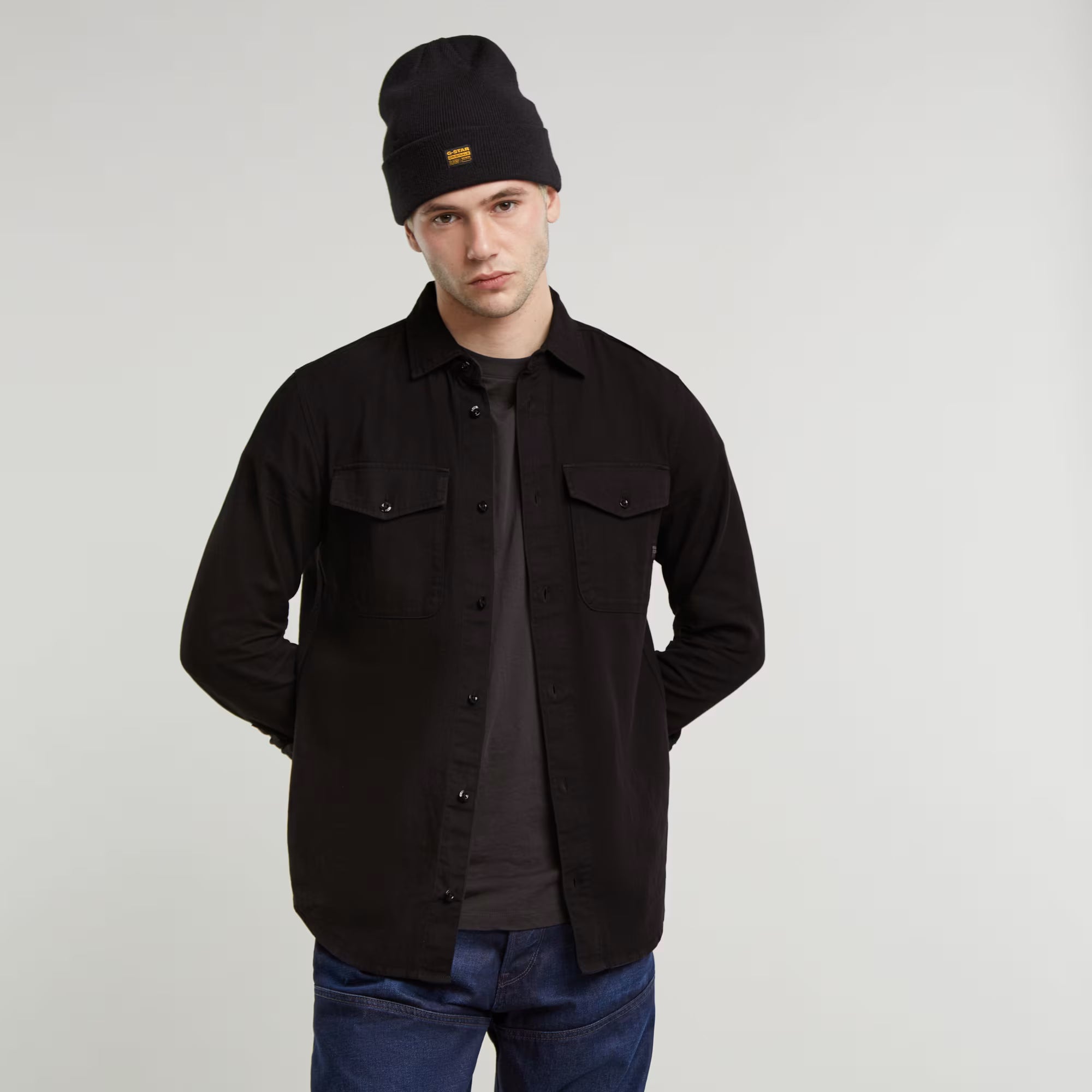 Sobrecamisa G-STAR RAW DENIM Marine Slim Negro