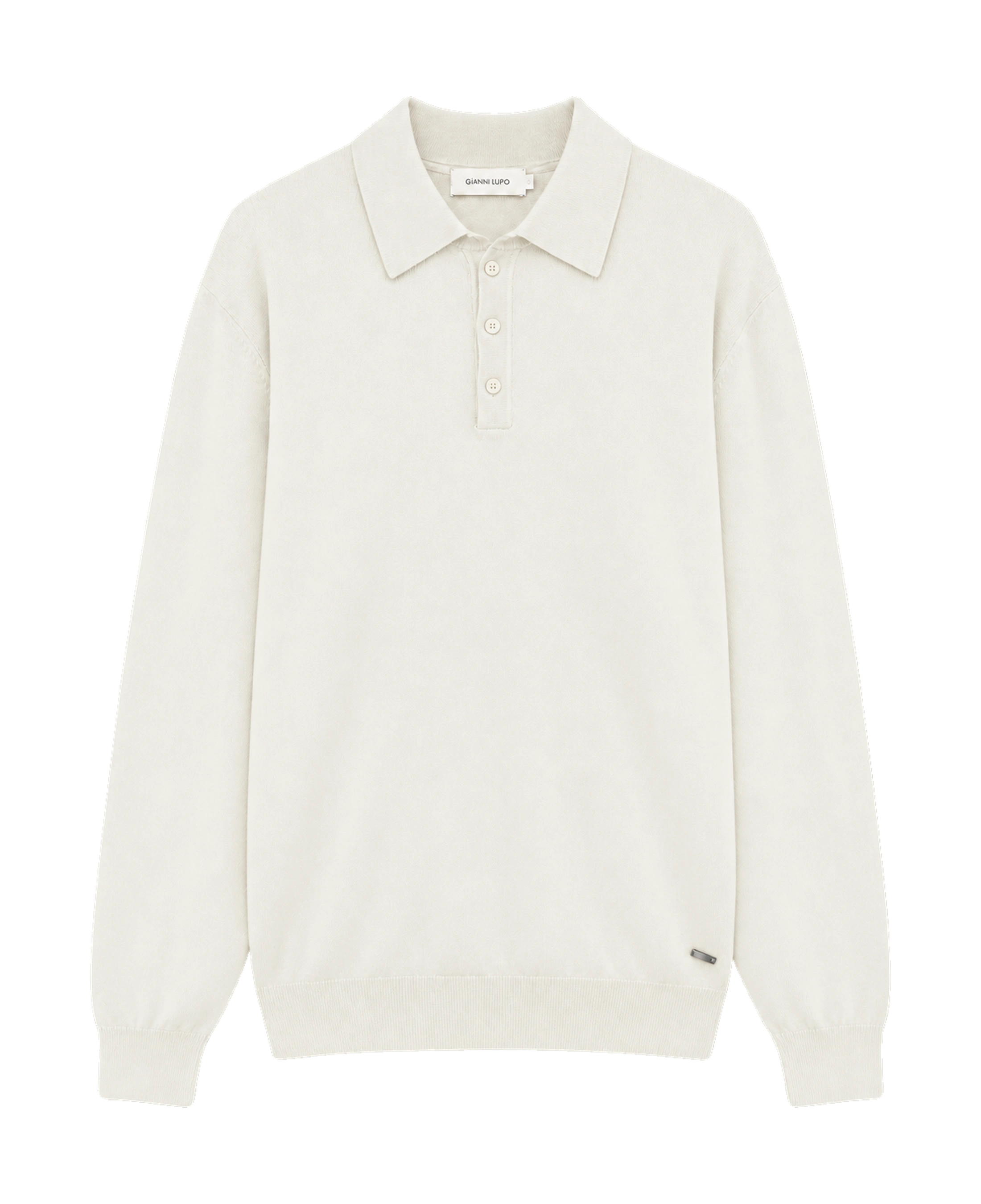Polo Gianni Lupo GL508S-F26 Panna — vista frontal, color recreado con IA