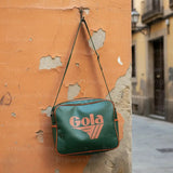 Bandolera Gola Redford Bottle Green Deep Orange - vista lateral