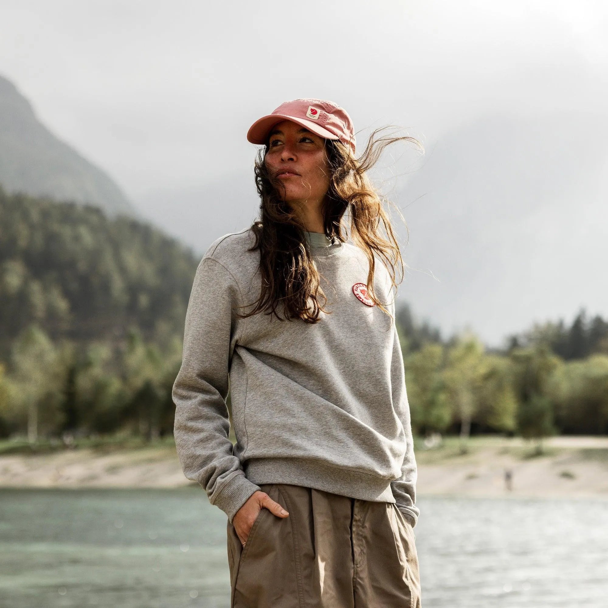 Gorra Fjällräven High Coast Wind Dusty Rose - ECRU