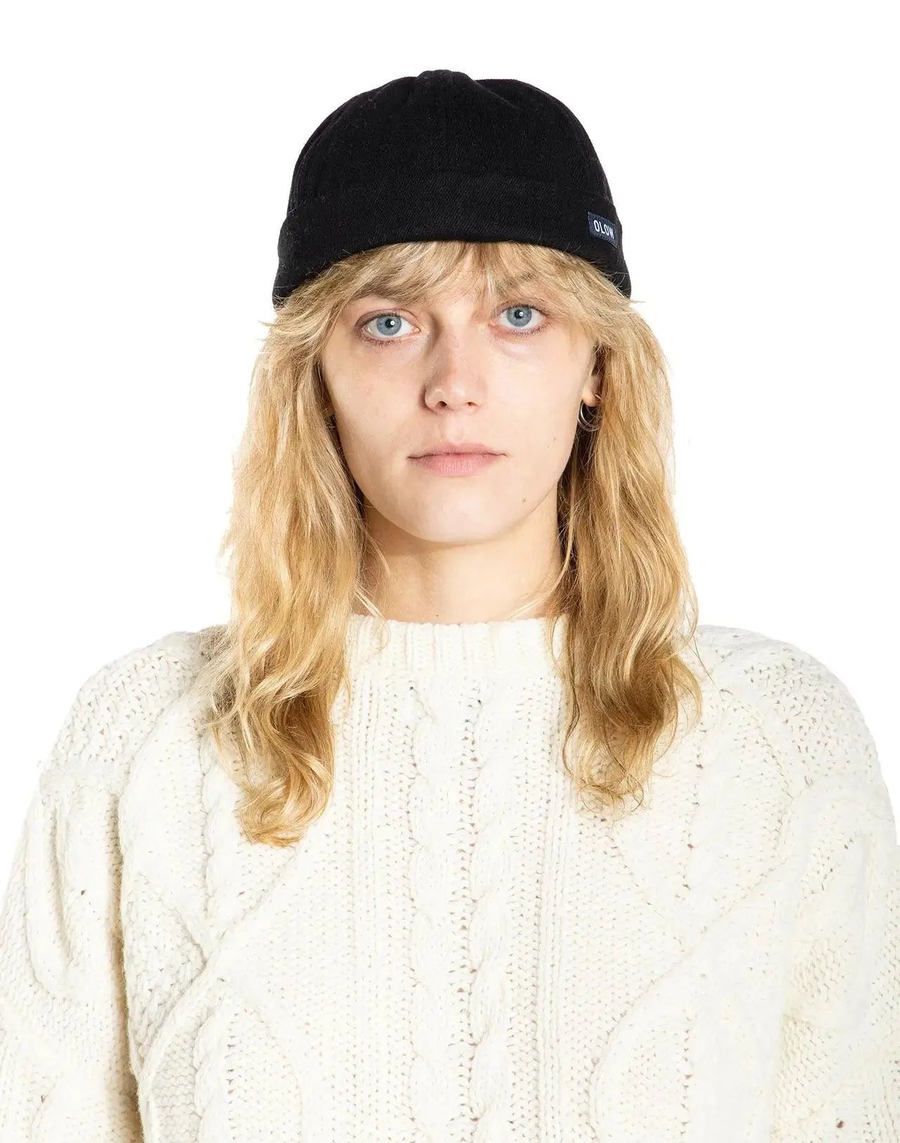 Gorro Beanie Olow Black Denim - ECRU