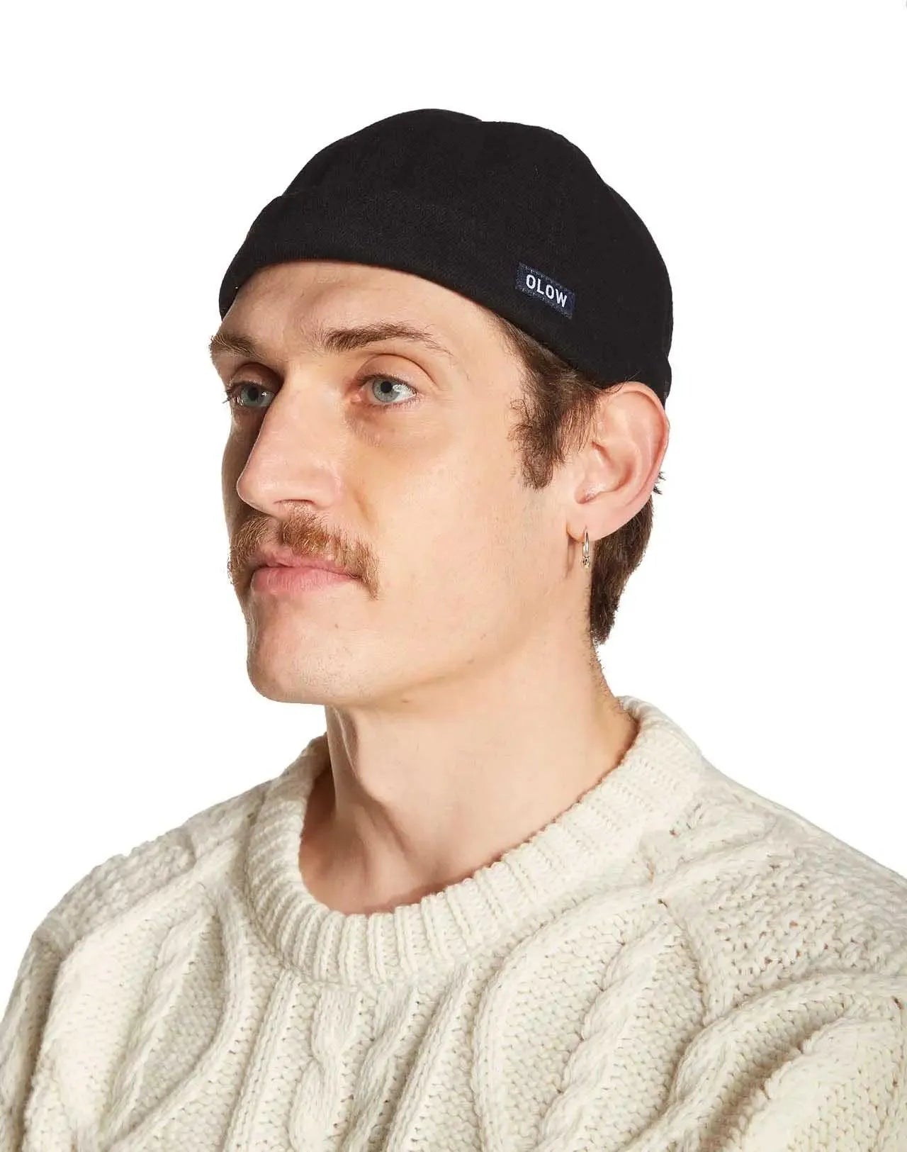 Gorro Beanie Olow Black Denim - ECRU