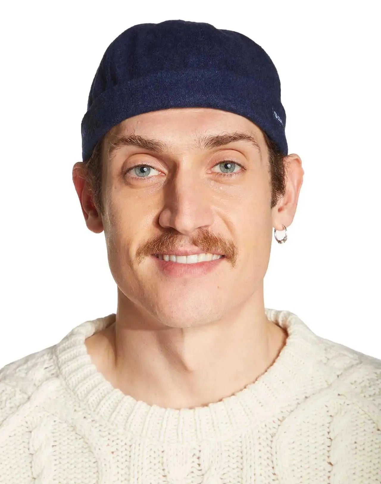 Gorro Beanie Olow Blue Denim - ECRU