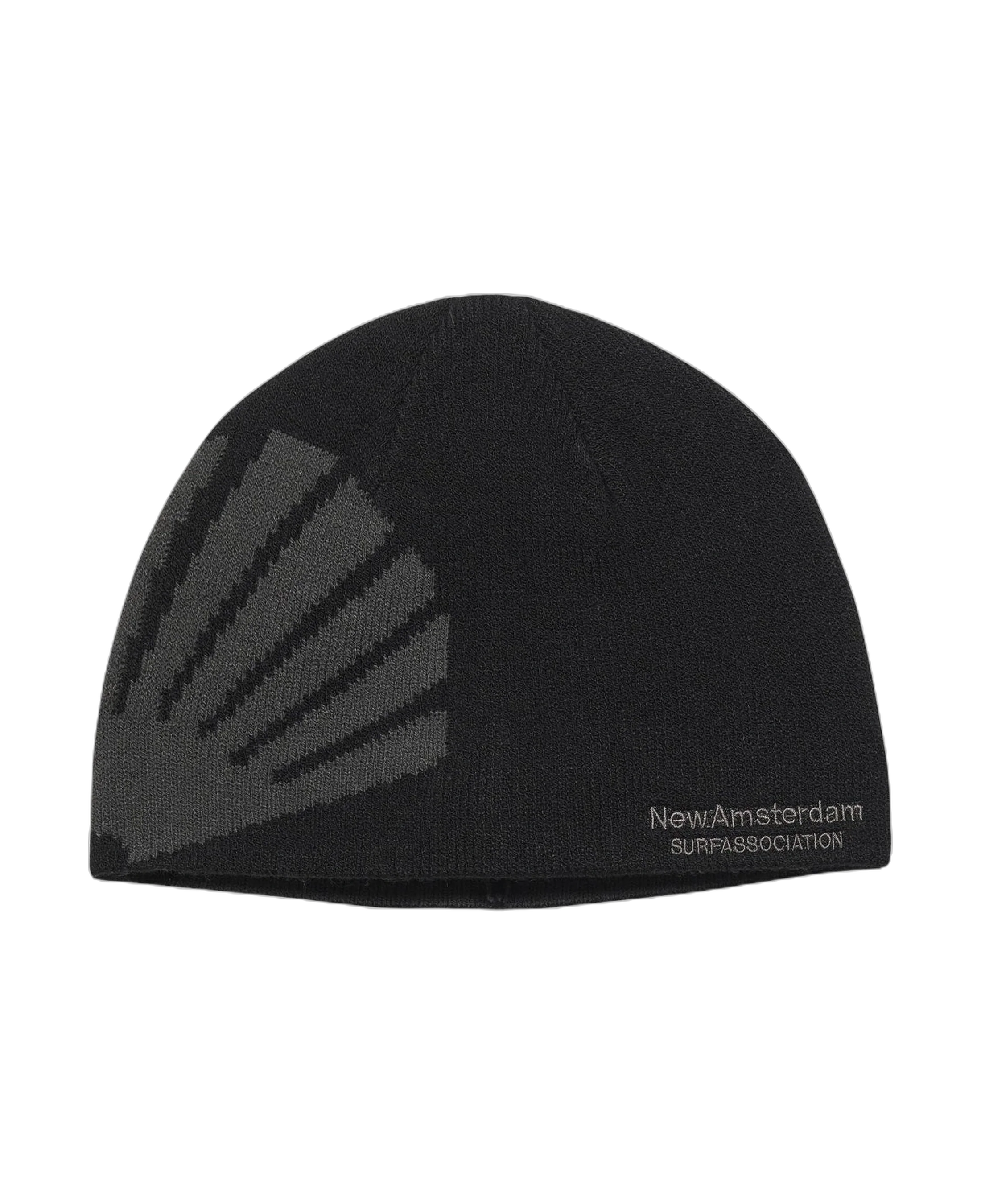 Gorro NEW AMSTERDAM Oyster Black / Caviar — flat frontal