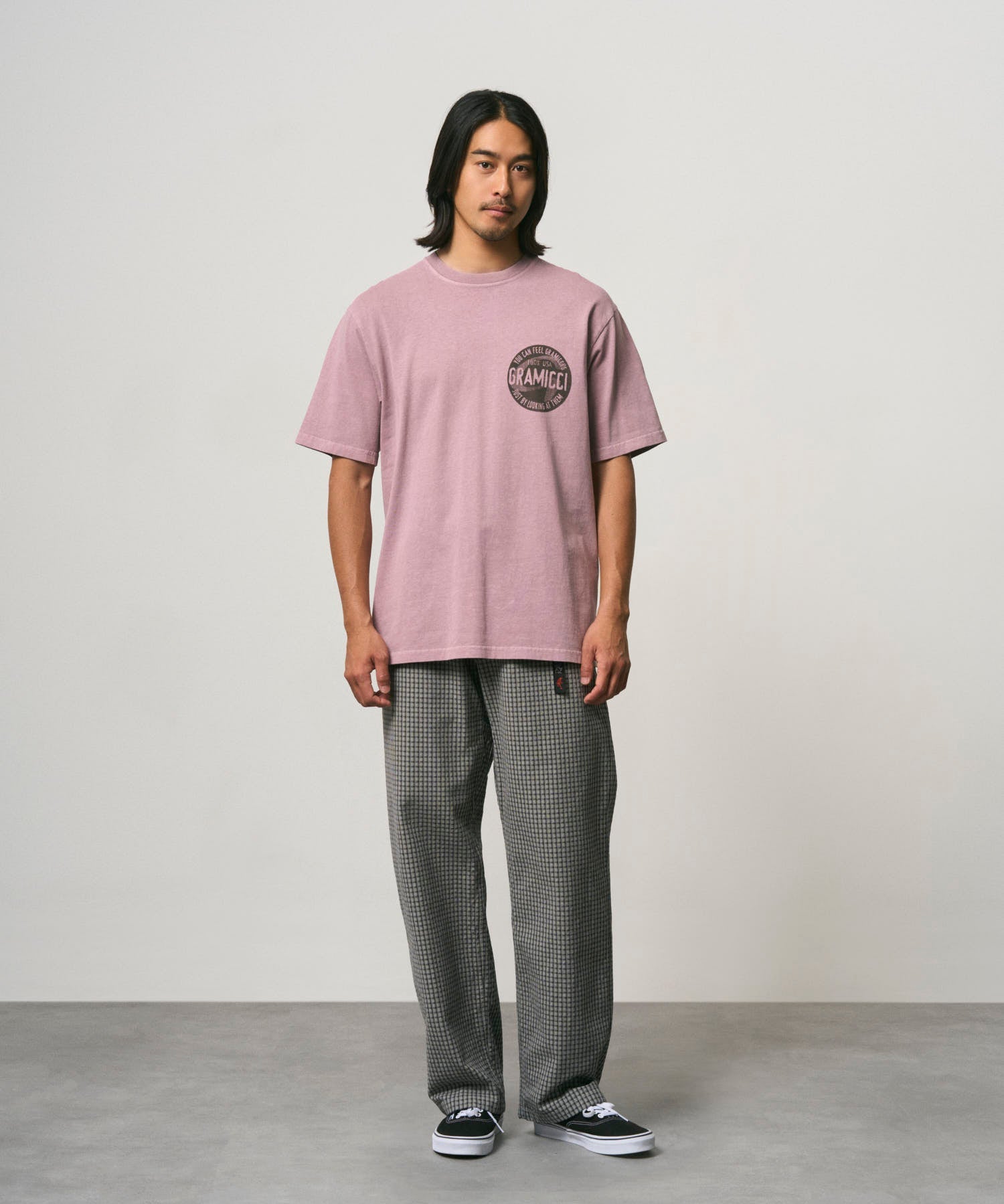 Pantalón GRAMICCI Dobby Plaid G-Pant Straight Fit Stone vista 3