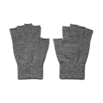 Guantes sin dedos TIFFOSI Dallas grises — flat frontal con fondo transparente