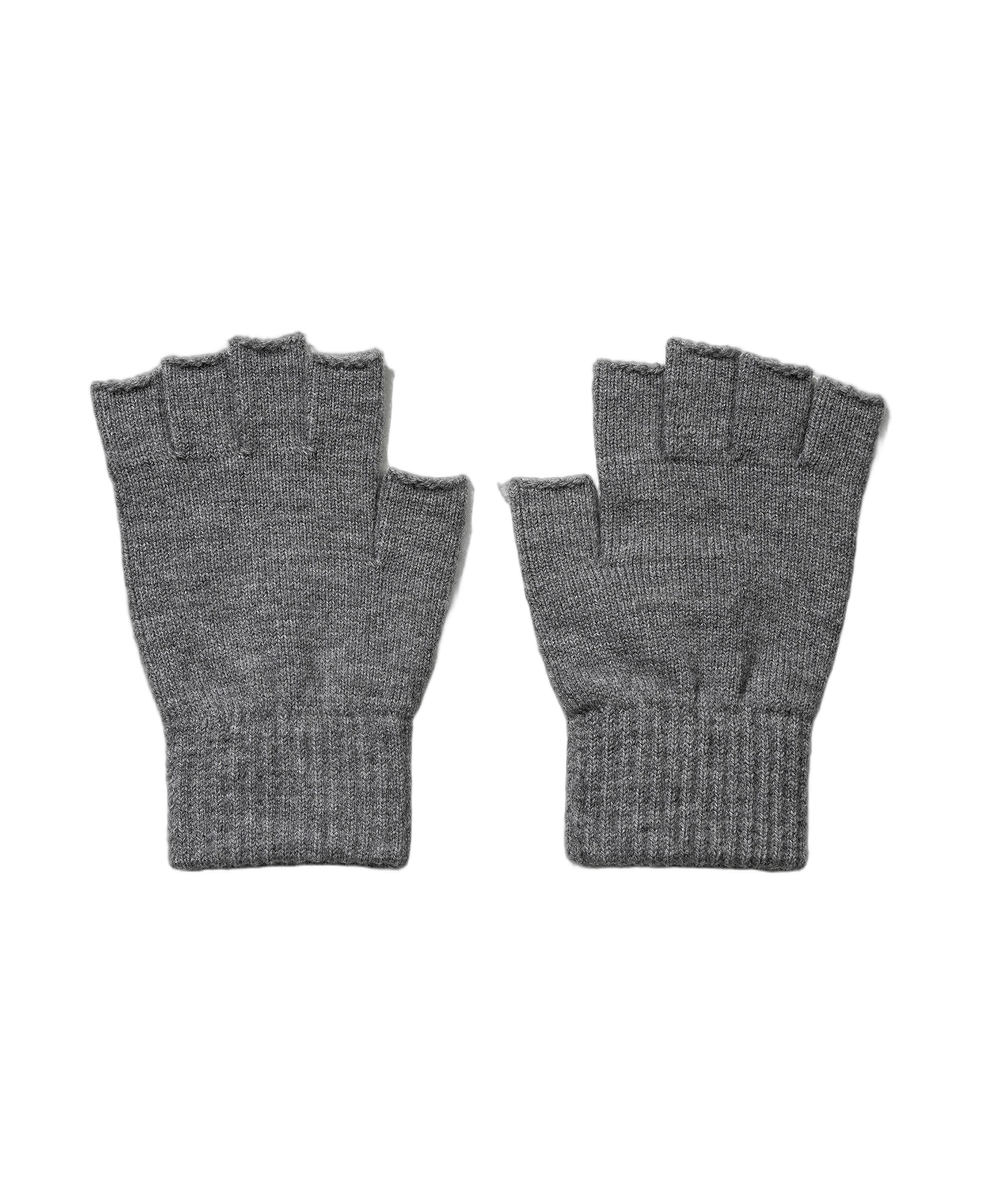Guantes sin dedos TIFFOSI Dallas grises — flat frontal con fondo transparente