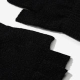 Guantes sin dedos TIFFOSI Dallas negros — detalle del tejido y acabado