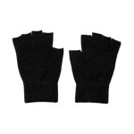 Guantes sin dedos TIFFOSI Dallas negros — flat frontal con fondo transparente