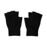 Guantes sin dedos TIFFOSI Dallas negros — flat frontal con fondo transparente