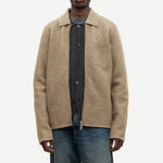 SAMSØE SAMSØE Hannes Full Zip Lead Gray vista frontal oficial