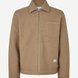 SAMSØE SAMSØE Hannes Full Zip Lead Gray detalle de tejido oficial